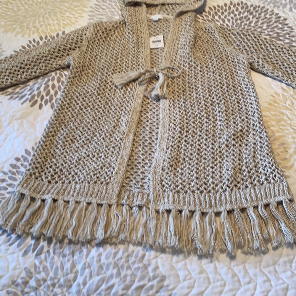 NWT J. Jill Crochet Hooded Sweater J Jill - Picture 3 of 11